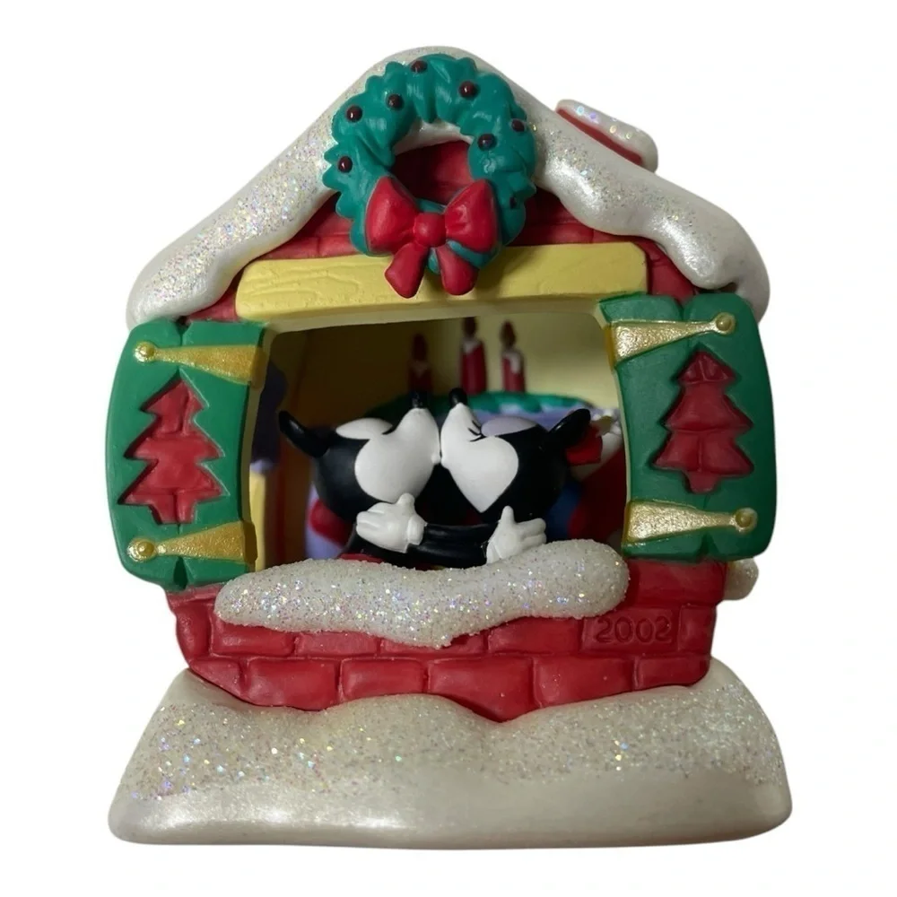 Vintage Hallmark Keepsake 2002 Snuggle Time Mickey Mouse & Minnie Ornament